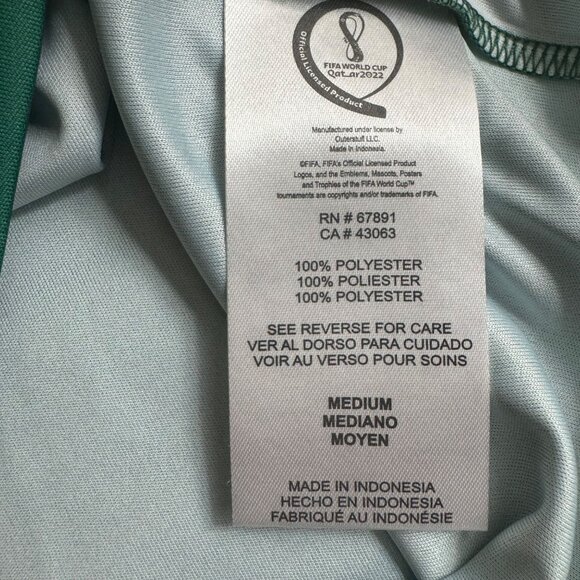 Official FIFA World Cup Qatar 2022 Mexico Long Sleeve Jersey green red sz medium - Picture 13 of 16